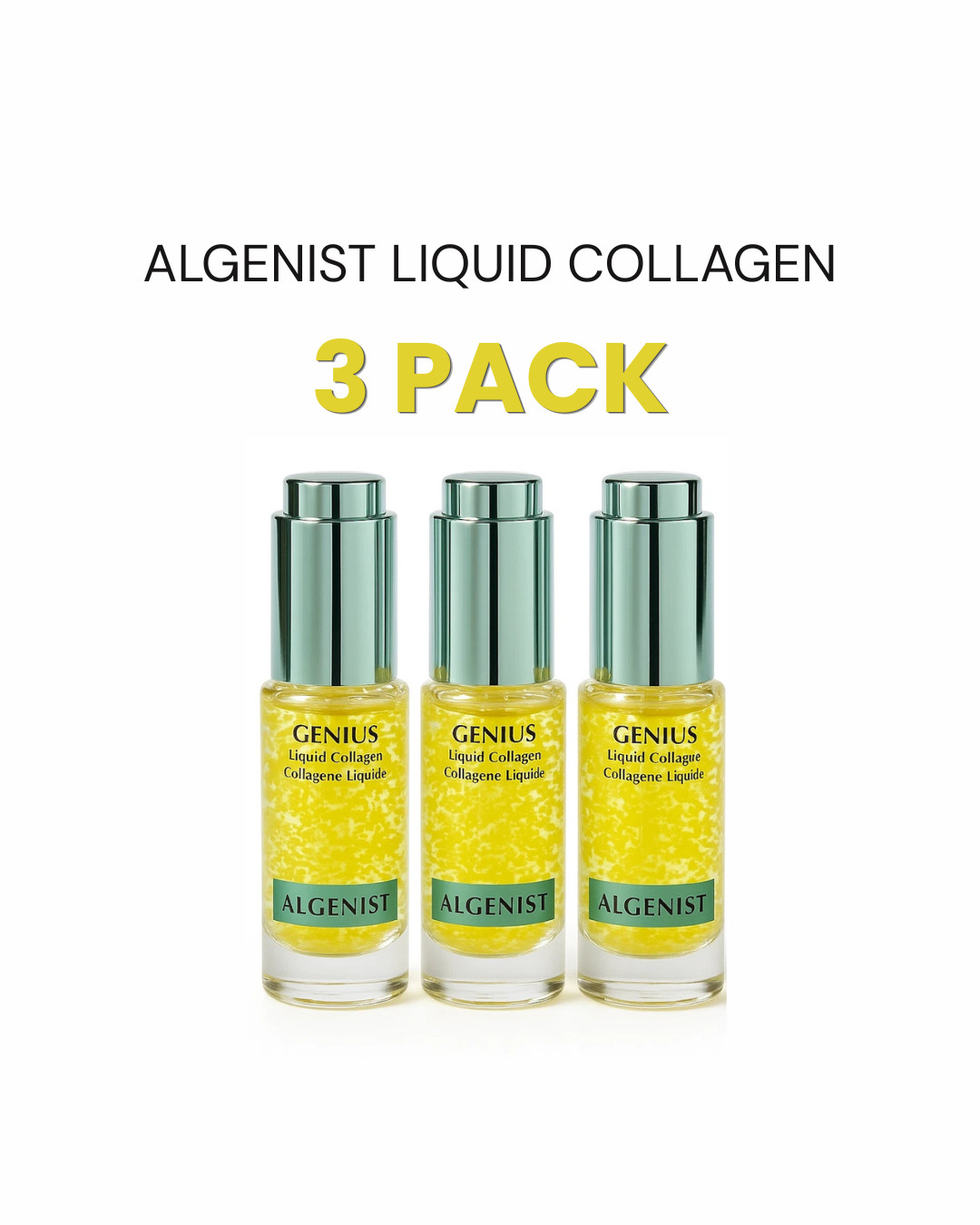 ALGENIST GENIUS Liquid Collagen 0.21oz 6.2ml SET OF 3 – Authentic Free Shipping