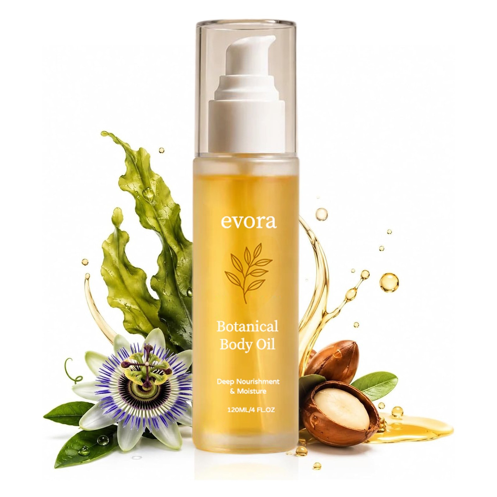 Evora Botanical Body Oil 120ml Lightweight Moisturizing Oil for Dry Skin
