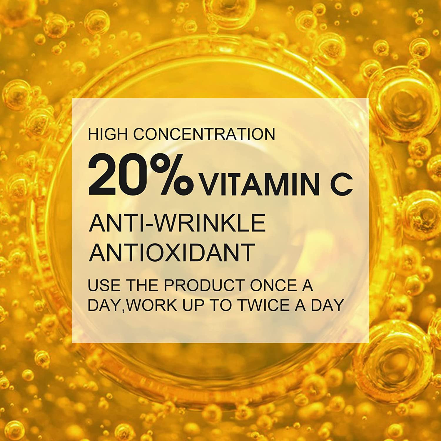 Premium 20% Vitamin C Serum for Face with Hyaluronic Acid