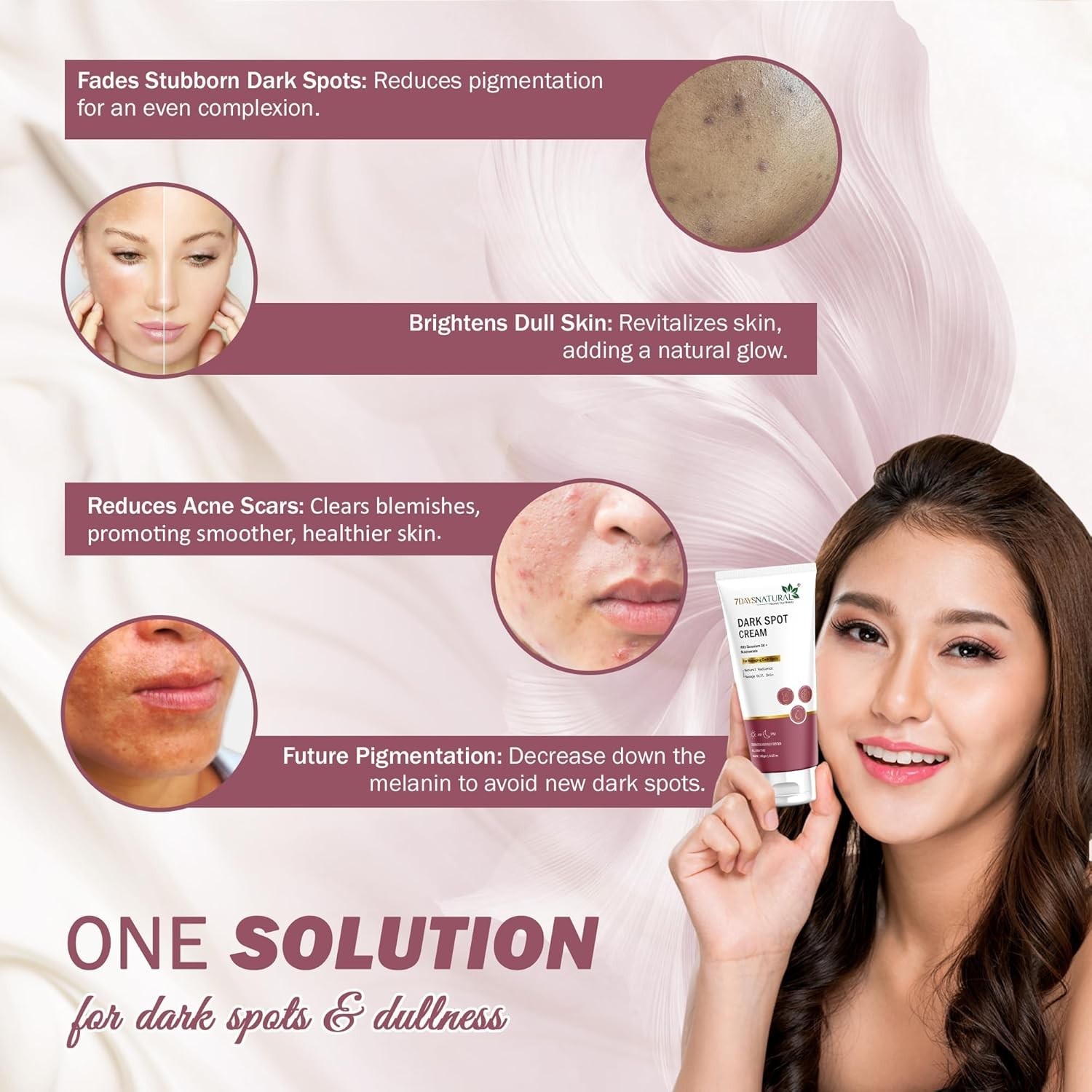 7 DAYS Natural Dark Spot Corrector For Face Cream 50, gm free shipping