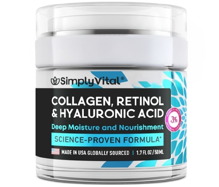 Collagen Retinol Hyaluronic Acid Cream, 1.7 fl oz (50 mL) Moisturizer day night