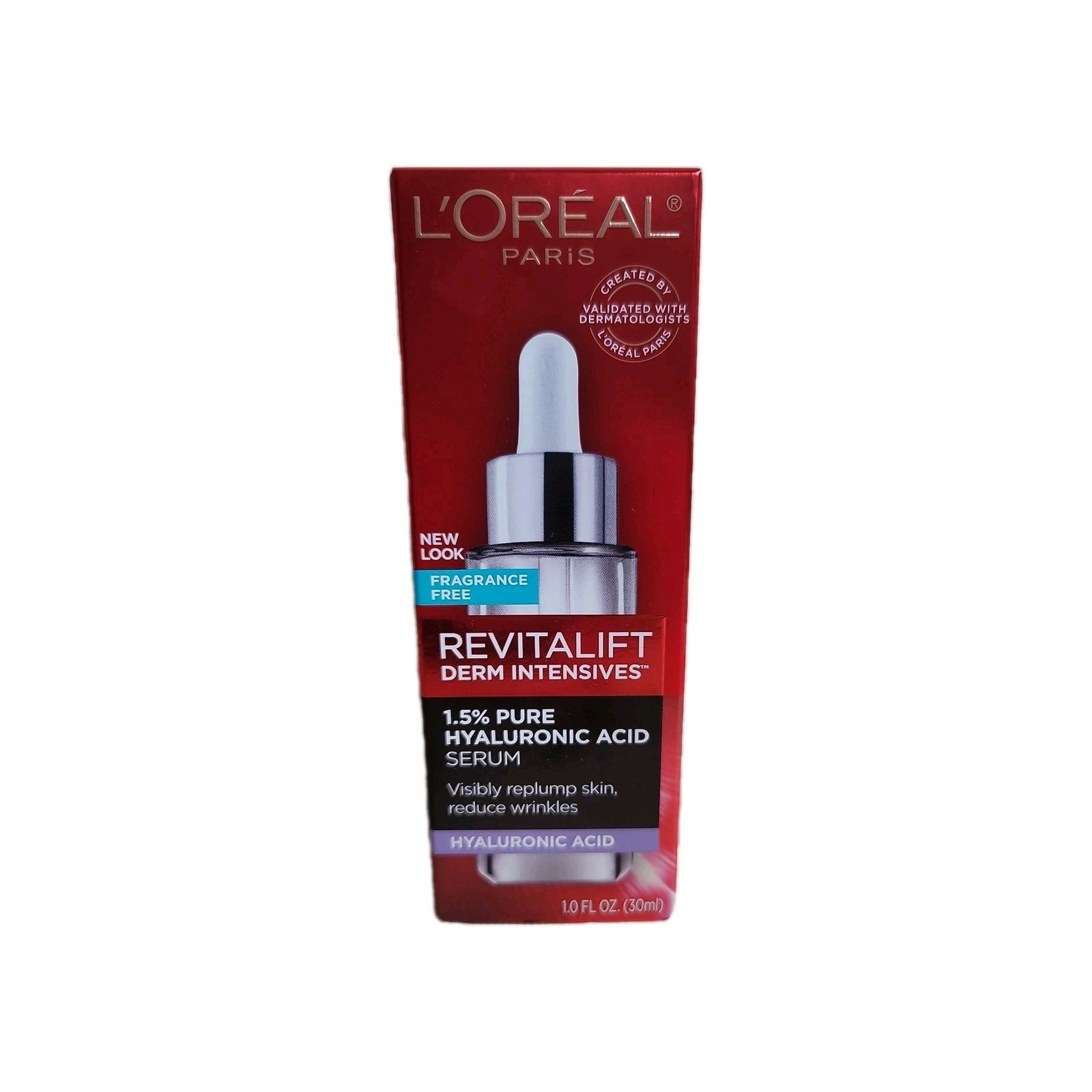 L’Oreal Paris Revitalift Derm Intensives 1.5% Hyaluronic Acid Serum 1.0 oz NEW