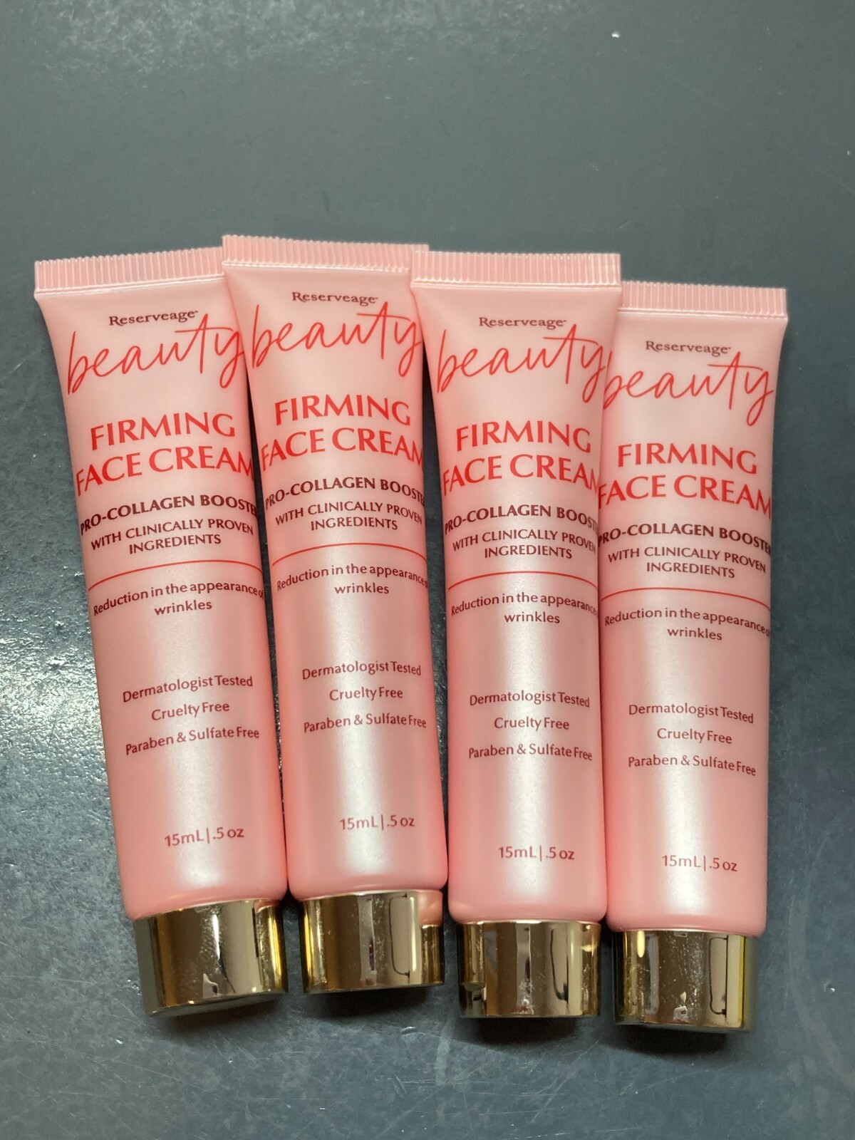 4x Reserveage BEAUTY Firming Face Cream 15ml .5oz each