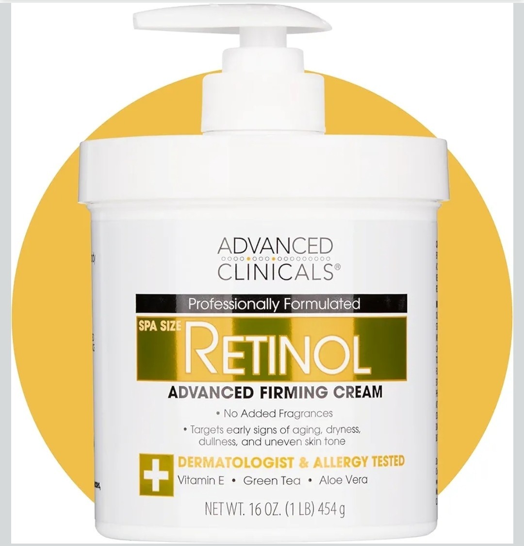 Advanced Clinicals Retinol Advanced Firming Cream Vitamin E 16 oz Spa Size