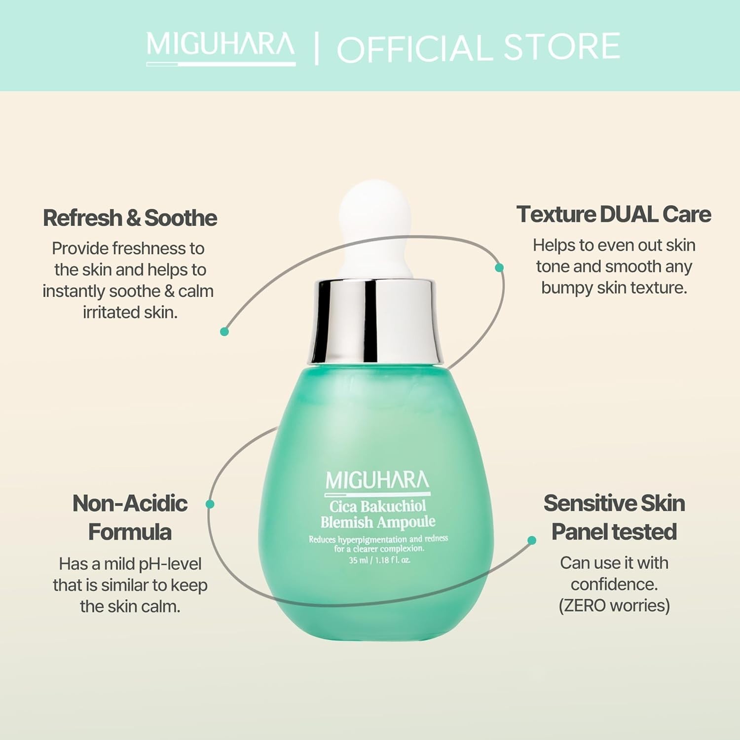 Blemish Control Cica Bakuchiol Serum 35ml | Fast-Absorbing Hydrating Ampoule