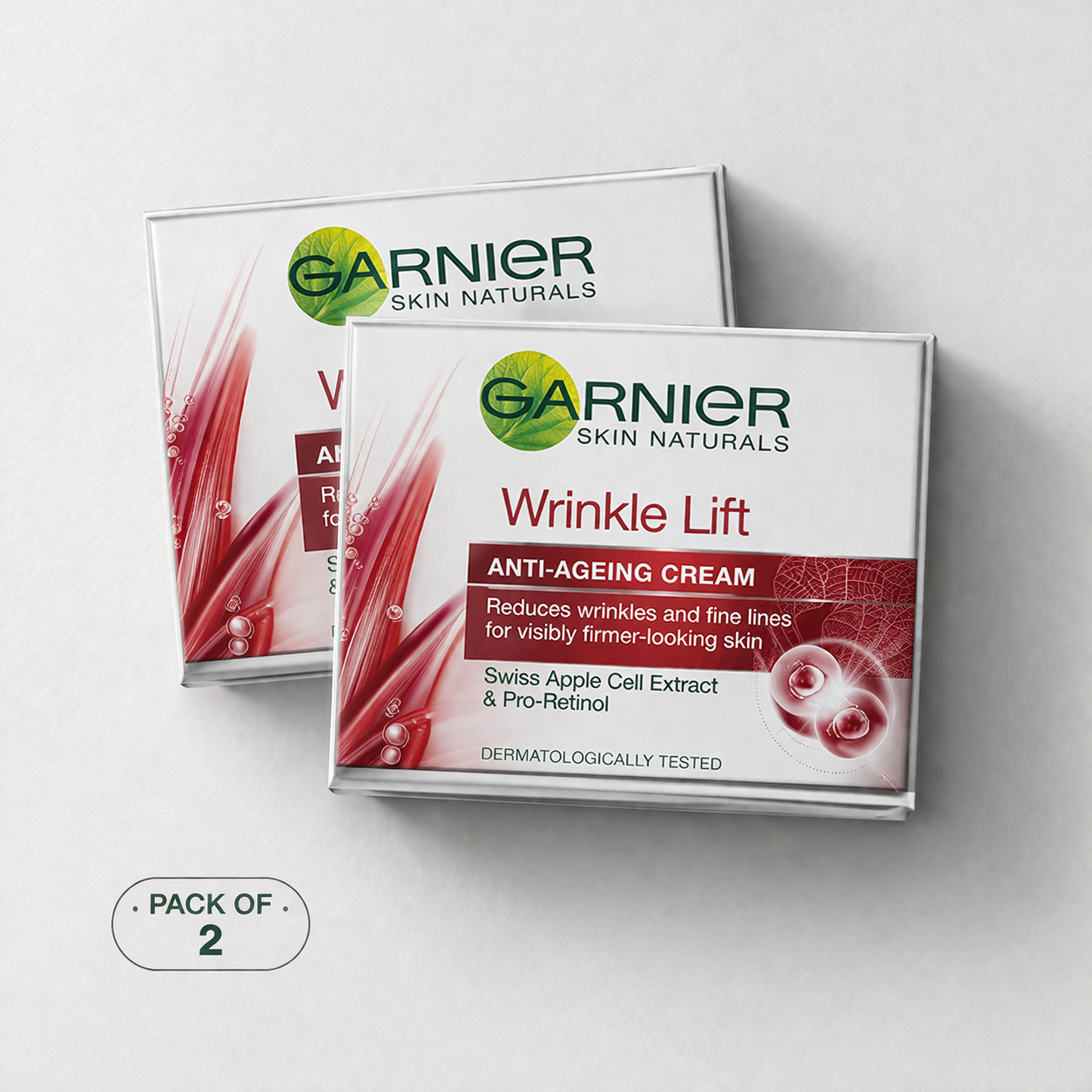 Garnier Wrinkle Lift Anti-Ageing Cream 40g Pack of 2 Moisturizing