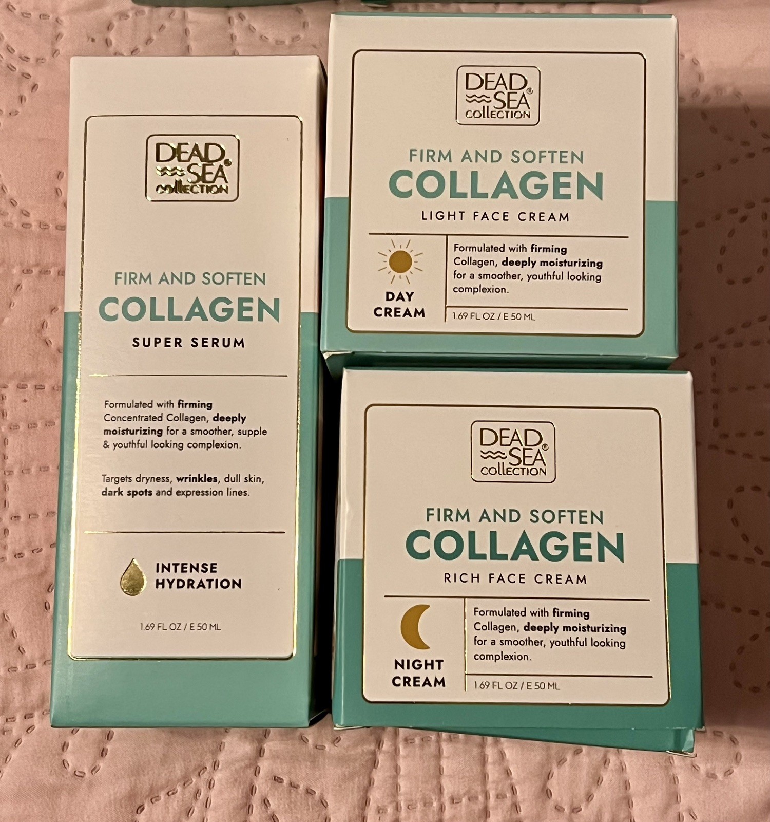✨Dead Sea Collection Collagen Skincare Set Super Serum + Day & Night Cream ✨