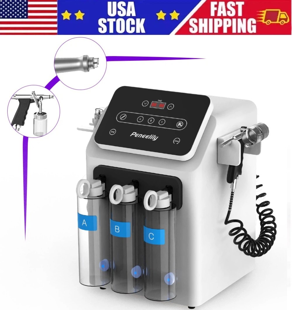 Hydro Dermabrasion Machine Hydrogen Oxygen Facial Care Skin Glowing Salon Grade