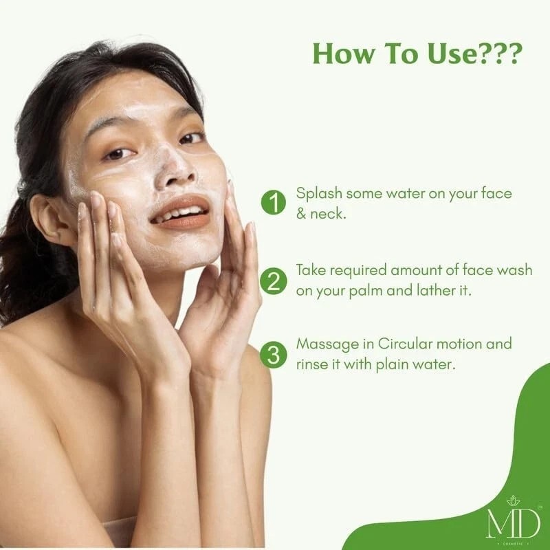MD COSMETIC Aloevera Facewash Hydrates Smoothes,Heel & Cleanes Skin All Skin Typ