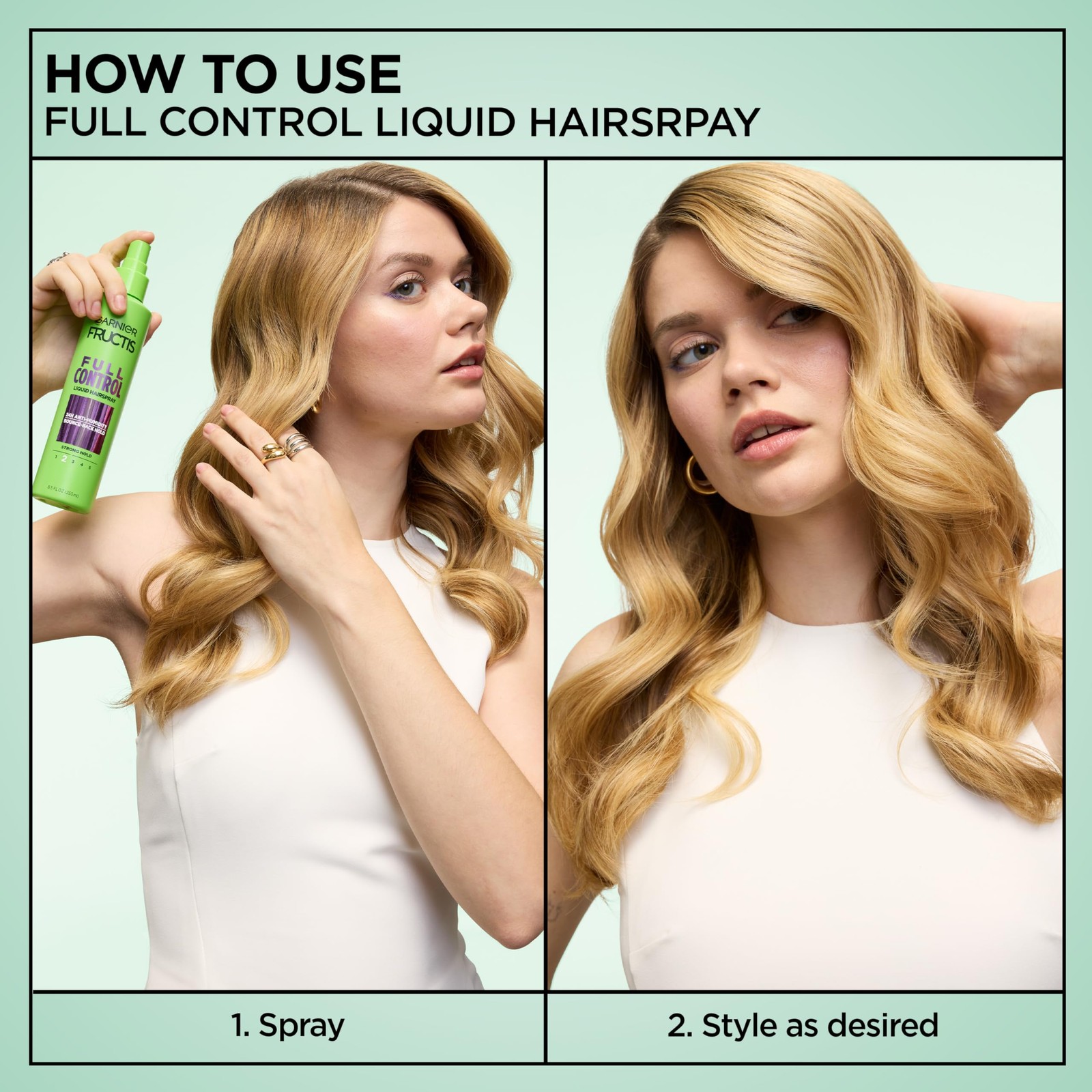 Fructis Style Full Control Anti-Humidity 8.5 Fl Oz (Pack of 1), GREEN