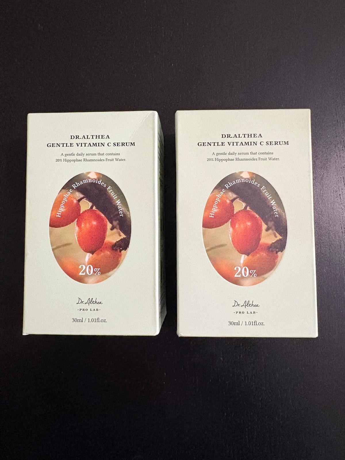 LOT OF 2 DR ALTHEA GENTLE VITAMIN C SERUM 20% 30ML 1.01 FL OZ BUNDLE K-BEAUTY