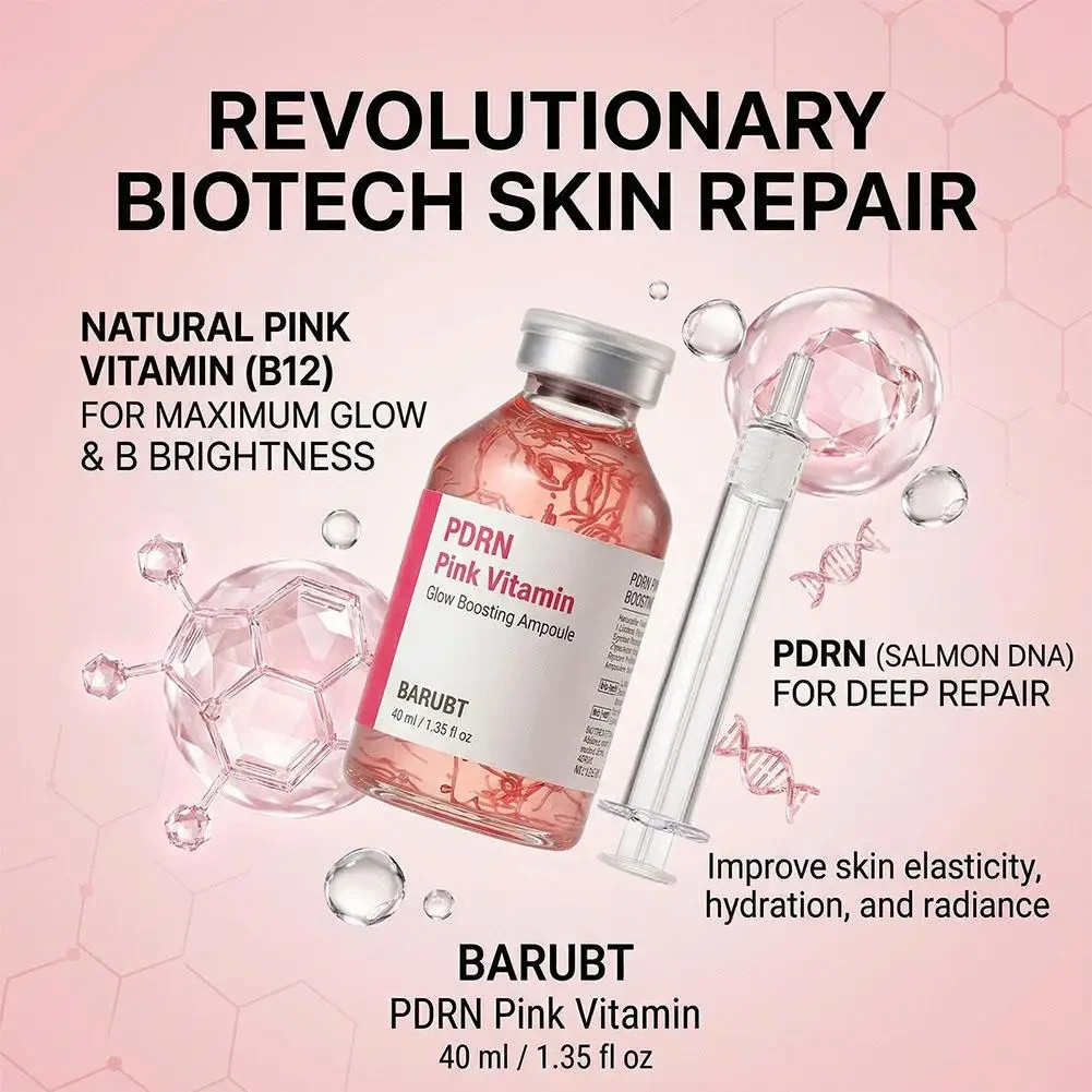 Korean PDRN Collagen Peptide Ampoule 40ml Hydrating Glow Skin Care Set