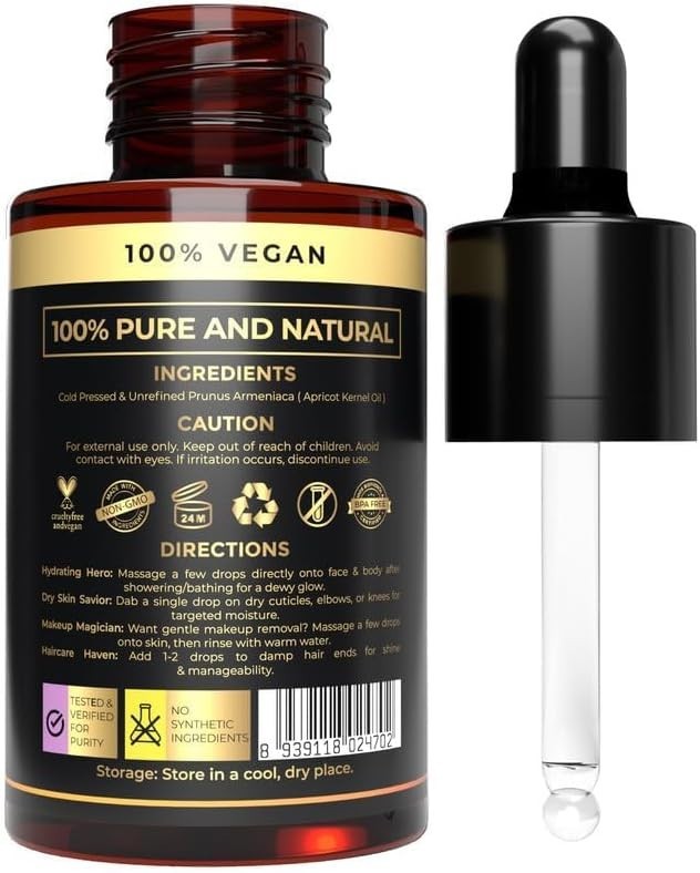 organic forest Apricot Kernel Oil | Moisturizer for Oily Skin | Cold Pressed