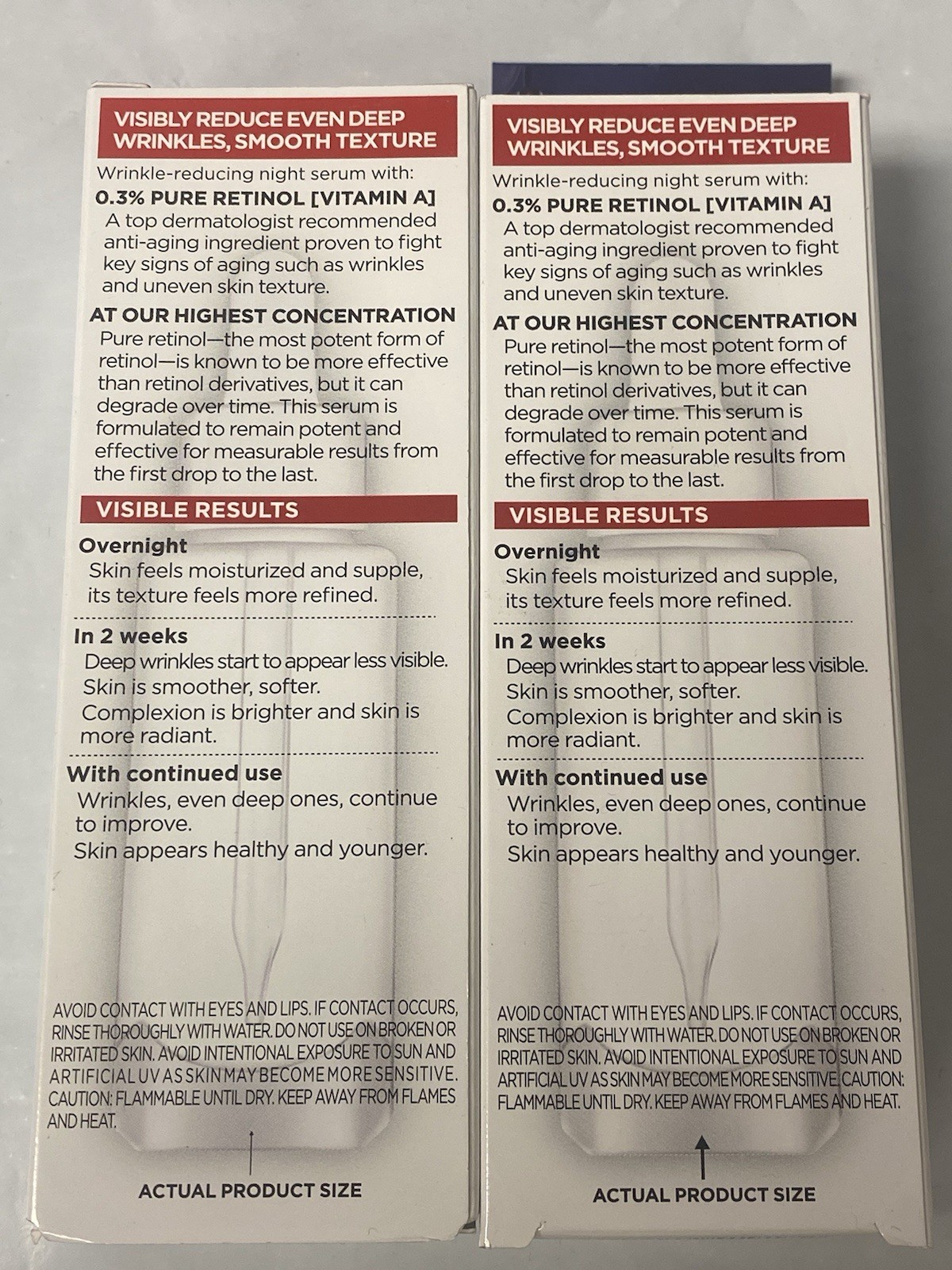 2 L’Oreal Paris Revitalift Derm Intensives Night Serum 0.3% Pure Retinol 1 oz