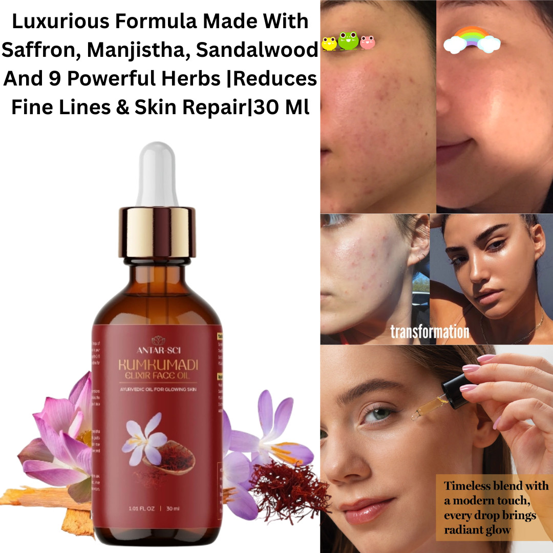 Ayurvedic Kumkumadi Oil For Glowing Skin Reduces Fine Lines Skin Repair 30ml