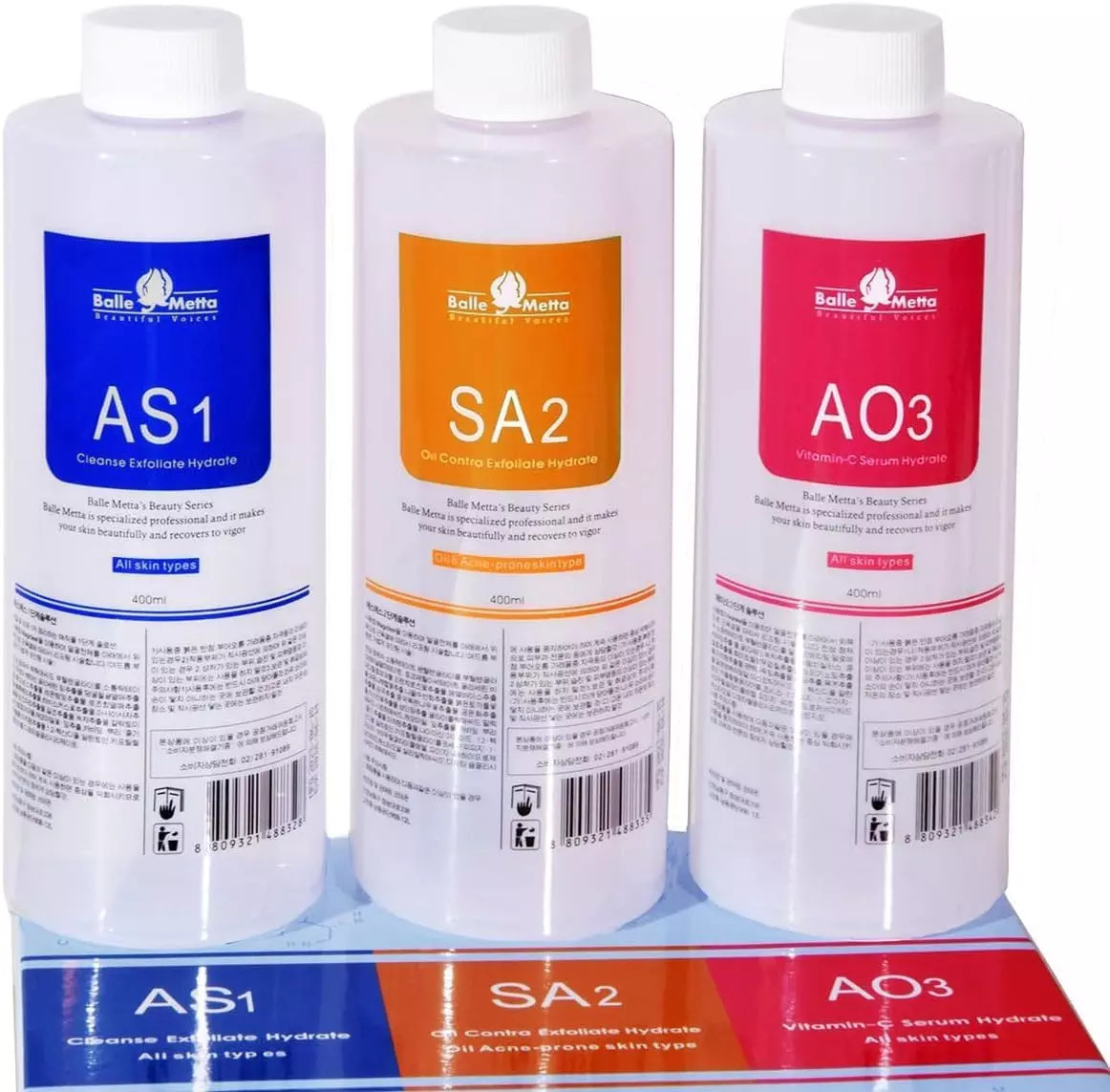 Aqua Peeling Solution Facial Serum for Dermabrasion Machine 3X 400ML