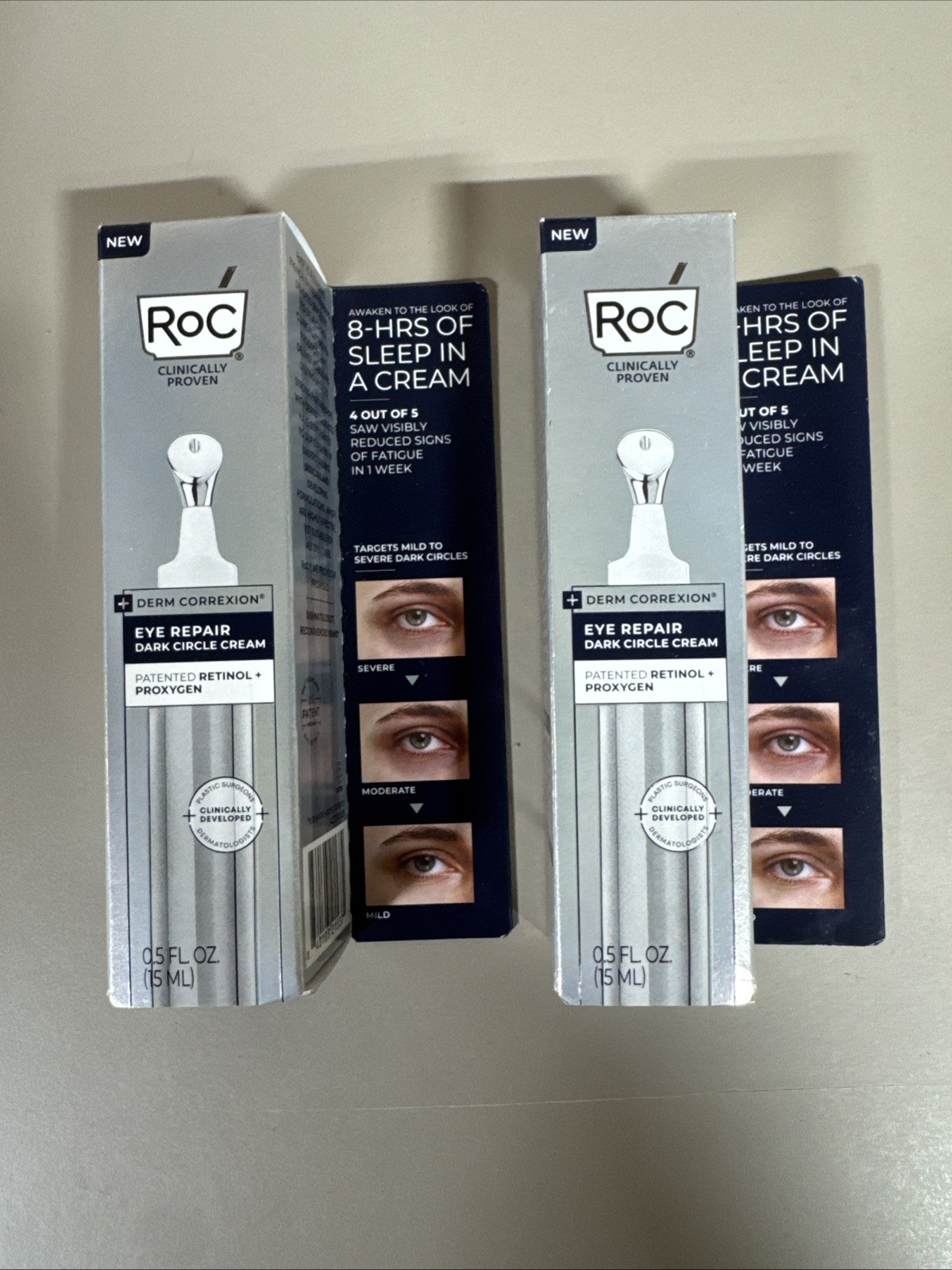 RoC Derm Correxion Eye Repair Dark Circle Treatment 0.5oz ea. Lot of 2!